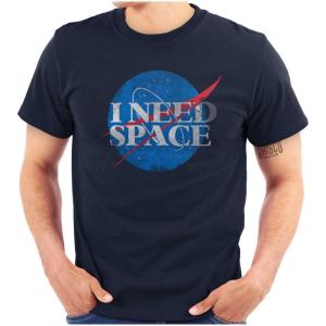 I Need Space Socially Distant Funny Graphic T Shirt Men or Women(Navy)