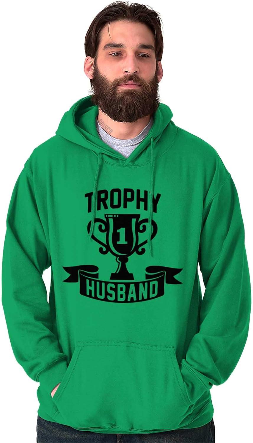 imageBrisco Brands Cool Trophy Husband Number 1 Hubby Hoodie Hooded Sweatshirt MenIrish Green