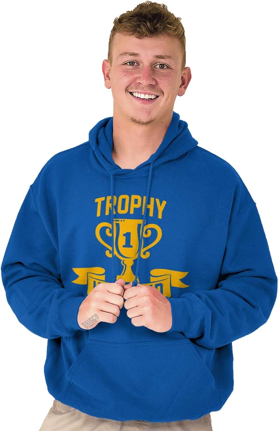imageBrisco Brands Cool Trophy Husband Number 1 Hubby Hoodie Hooded Sweatshirt MenRoyal