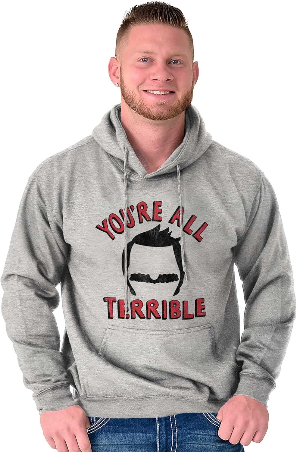 imageBrisco Brands Youre All Terrible Family Father Hoodie Sweatshirt Women MenSport Grey