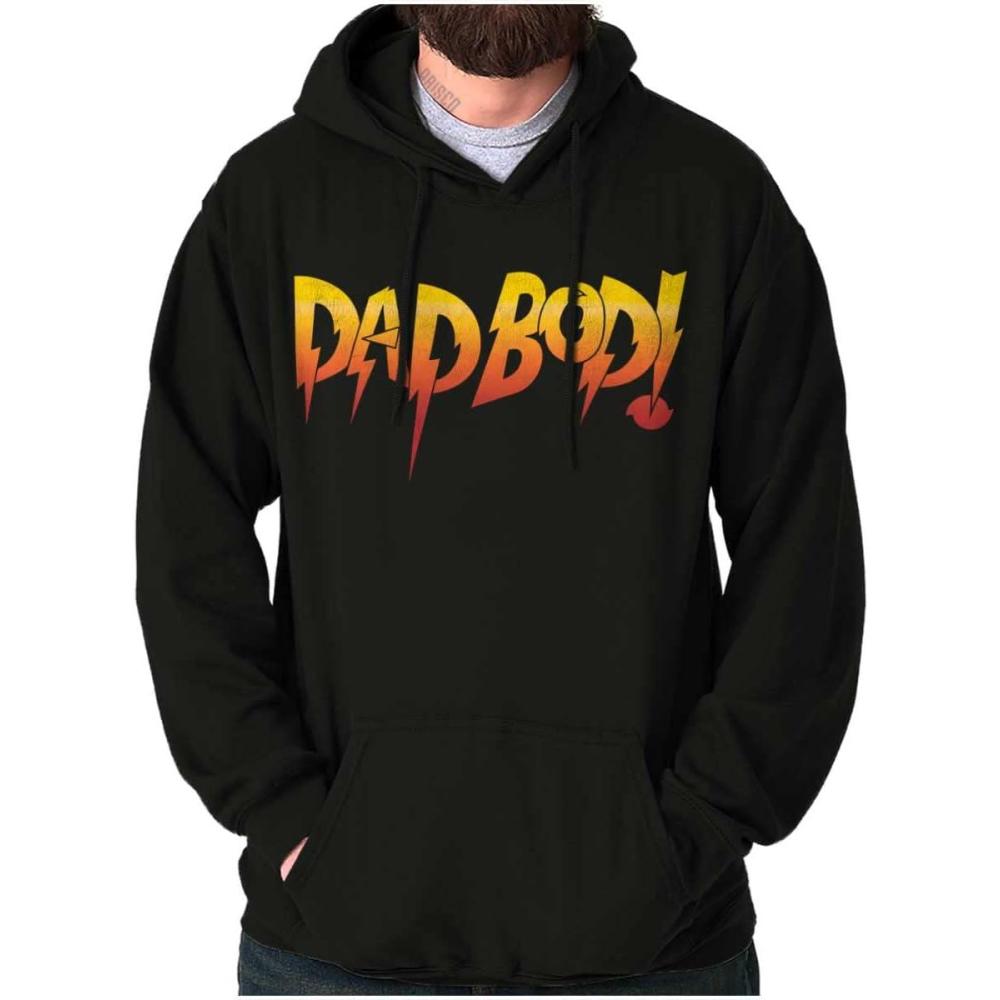 imageBrisco Brands Dad Bod Funny Fathers Day Gym Workout Hoodie Hooded Sweatshirt MenBlack