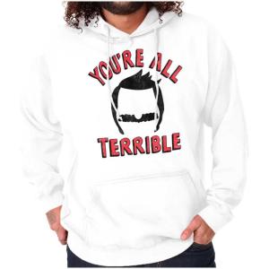 Brisco Brands You’re All Terrible Family Father Hoodie Sweatshirt Women Men(White)