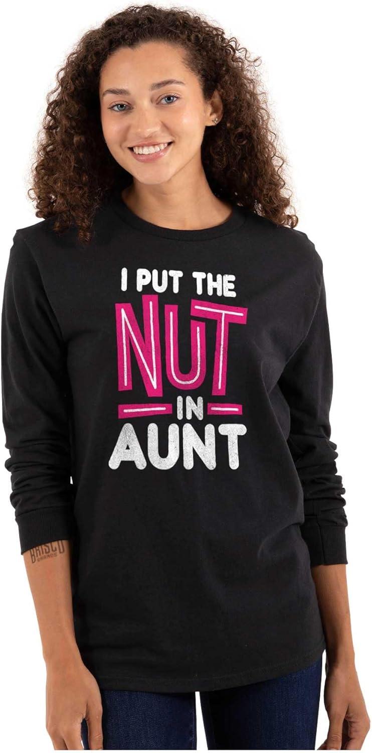 imageAunt Cute Funny Cool Crazy Auntie Womens Long Sleeve T ShirtBlack