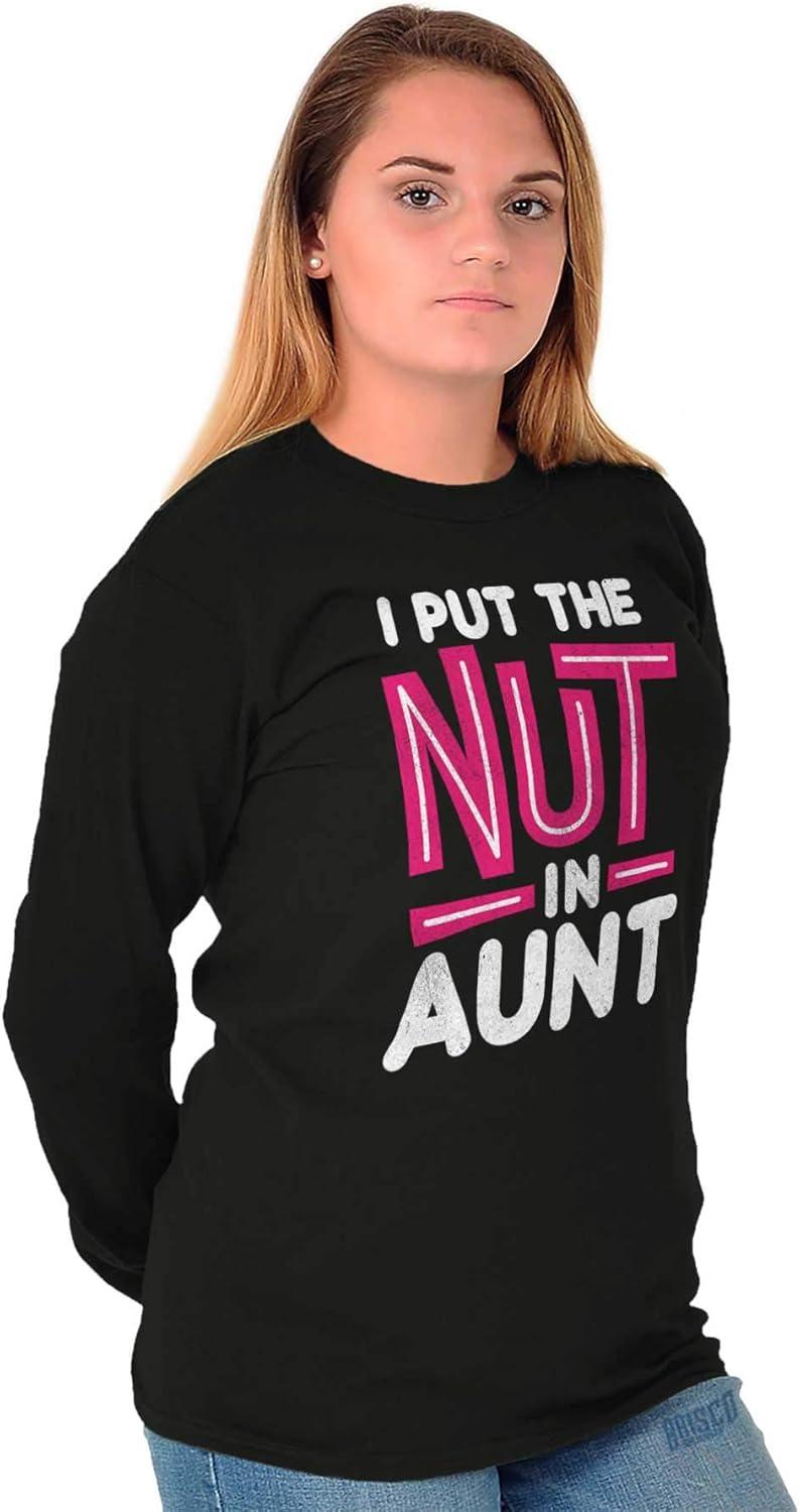 imageAunt Cute Funny Cool Crazy Auntie Womens Long Sleeve T ShirtBlack
