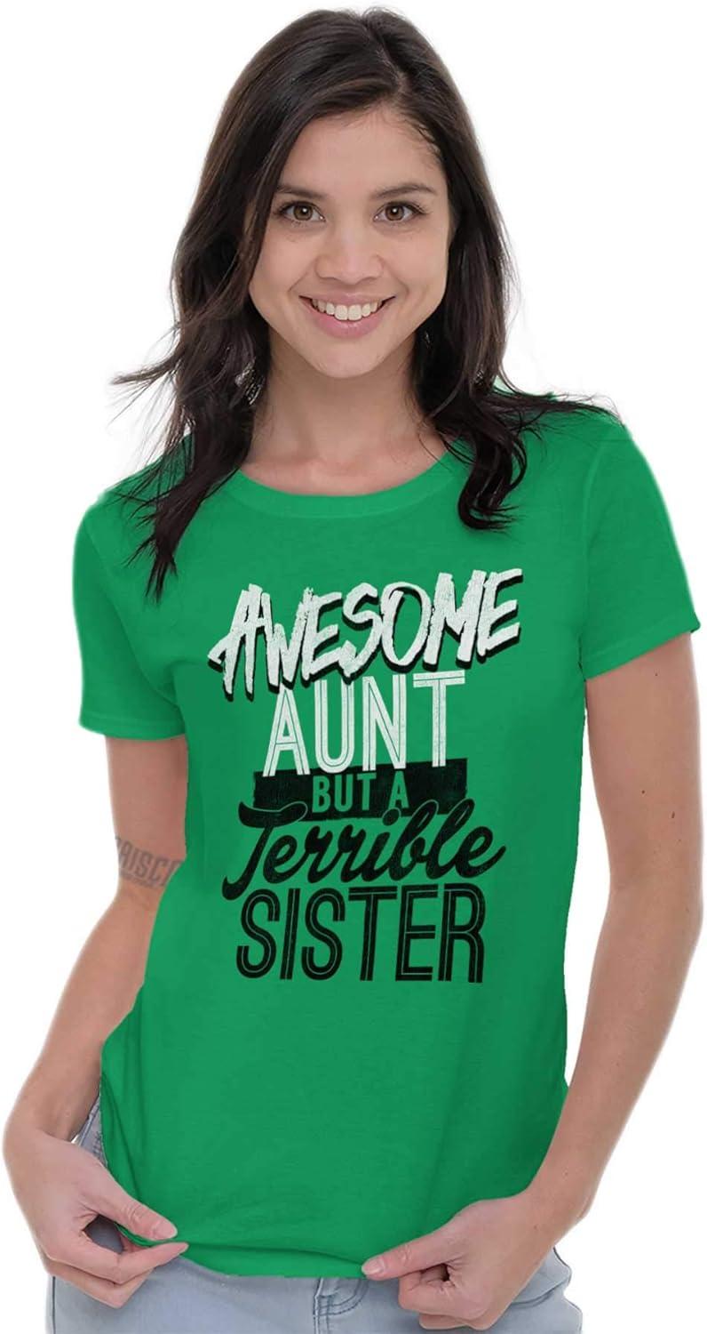 imageBest Awesome Crazy Sister Cute Funny Womens Slim Fit Graphic TeeIrish Green