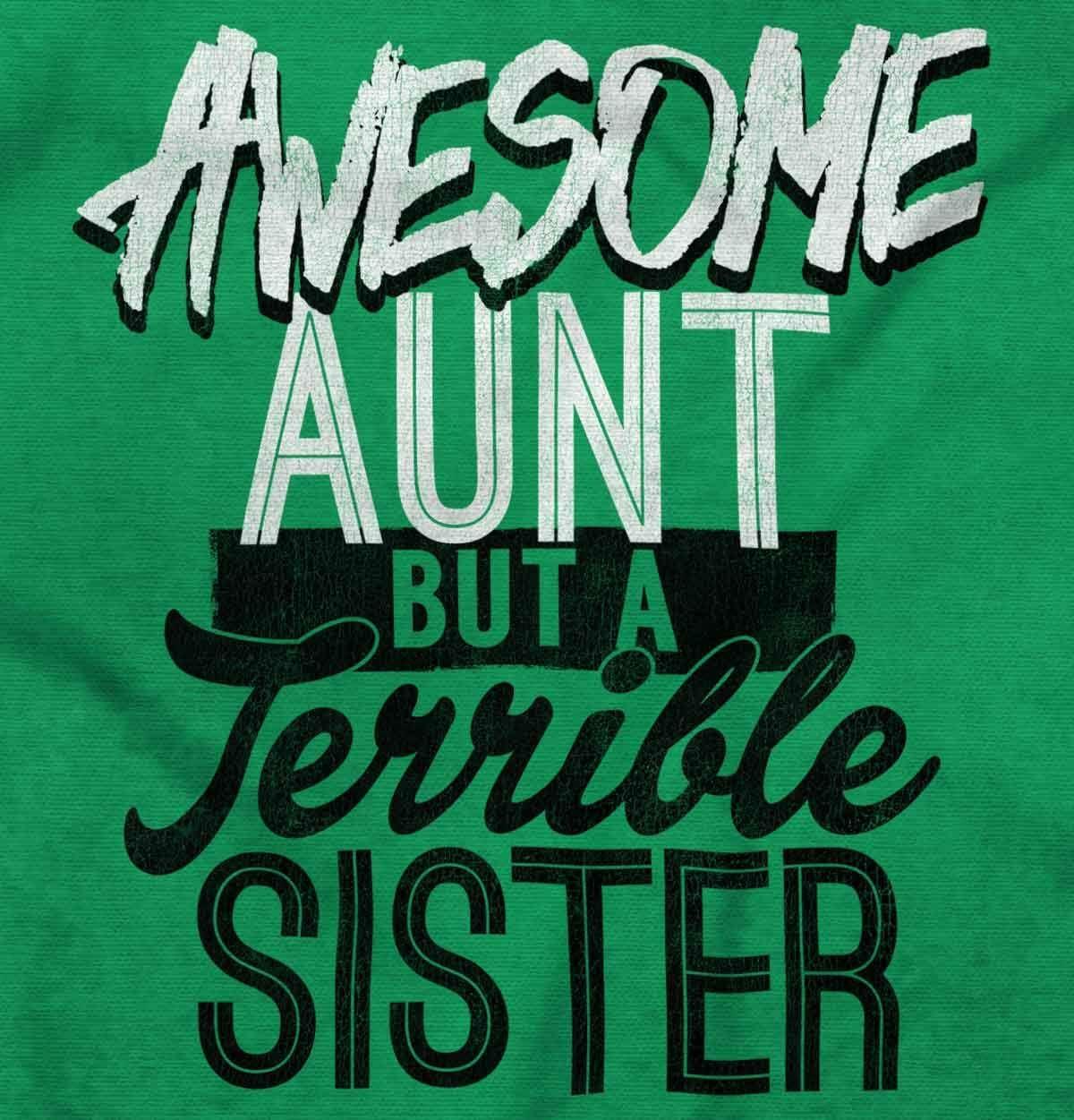 imageBest Awesome Crazy Sister Cute Funny Womens Slim Fit Graphic TeeIrish Green