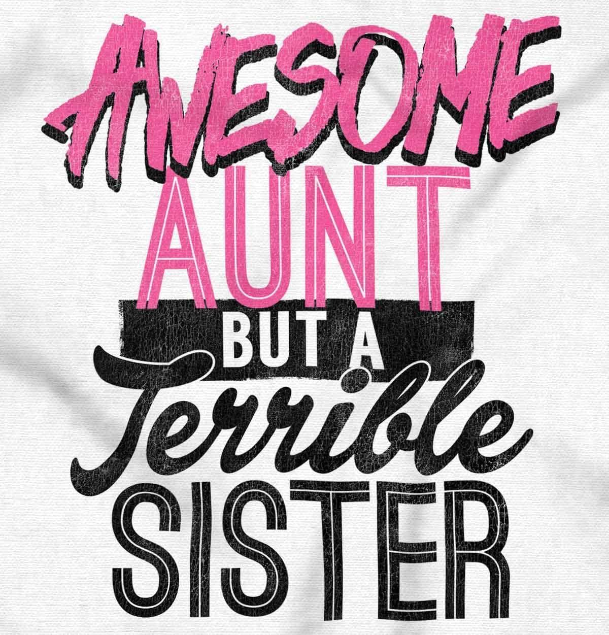 imageBest Awesome Crazy Sister Cute Funny Womens Slim Fit Graphic TeeWhite