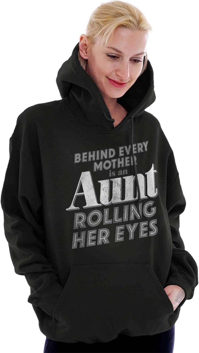 imageBrisco Brands Cute Funny Favorite Cool Auntie Aunt Hoodie Sweatshirt WomenBlack