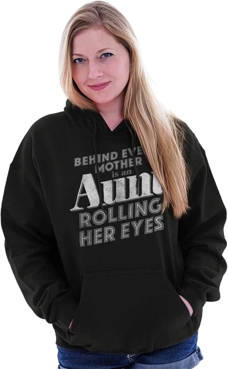imageBrisco Brands Cute Funny Favorite Cool Auntie Aunt Hoodie Sweatshirt WomenBlack