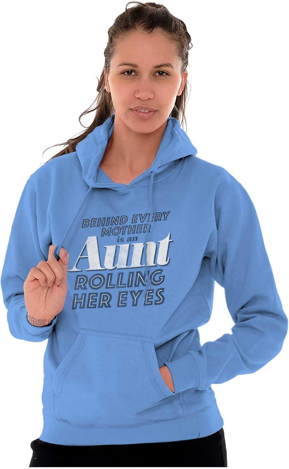 imageBrisco Brands Cute Funny Favorite Cool Auntie Aunt Hoodie Sweatshirt WomenCarolina Blue