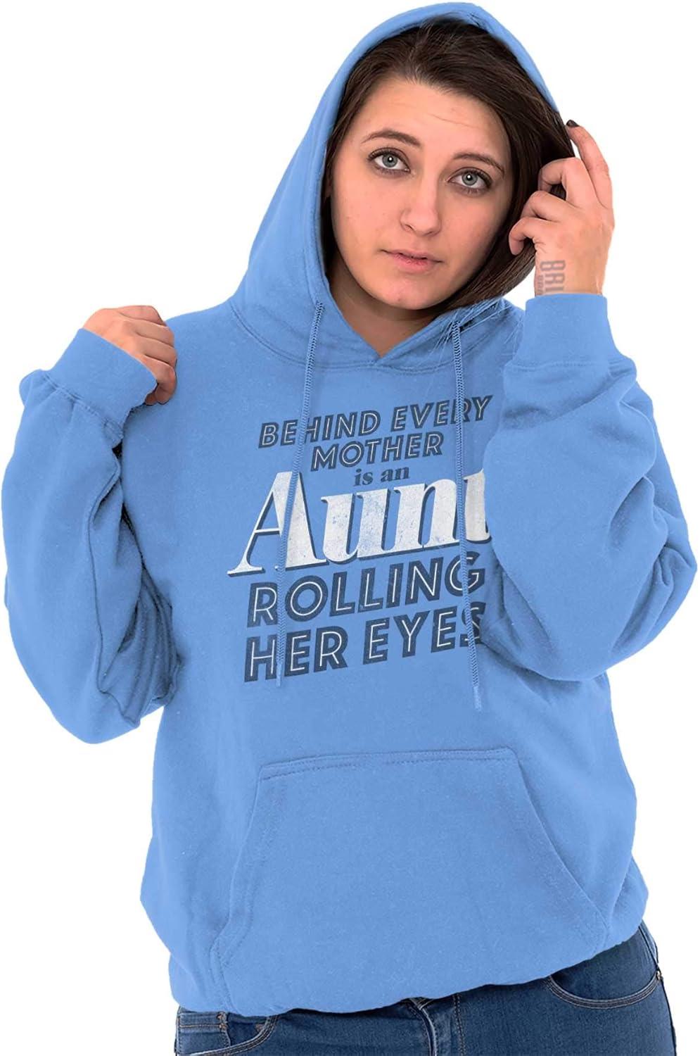 imageBrisco Brands Cute Funny Favorite Cool Auntie Aunt Hoodie Sweatshirt WomenCarolina Blue