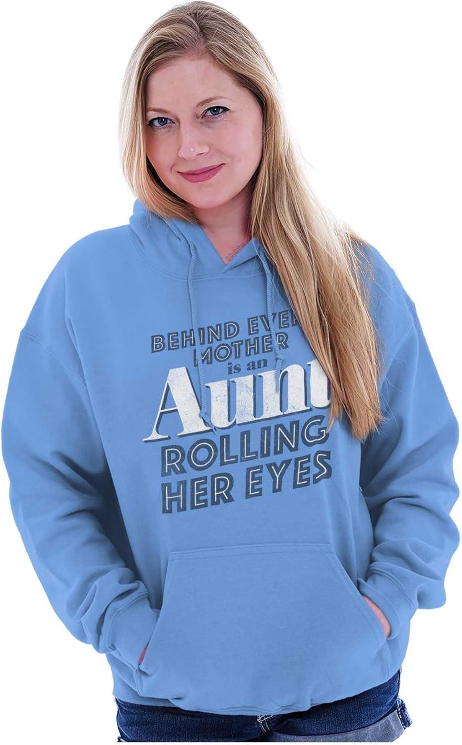 imageBrisco Brands Cute Funny Favorite Cool Auntie Aunt Hoodie Sweatshirt WomenCarolina Blue