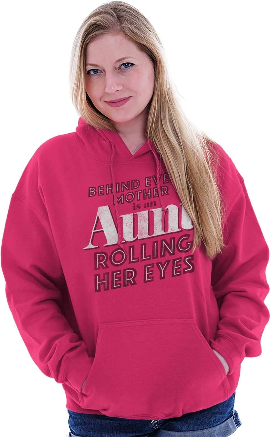 imageBrisco Brands Cute Funny Favorite Cool Auntie Aunt Hoodie Sweatshirt WomenHeliconia