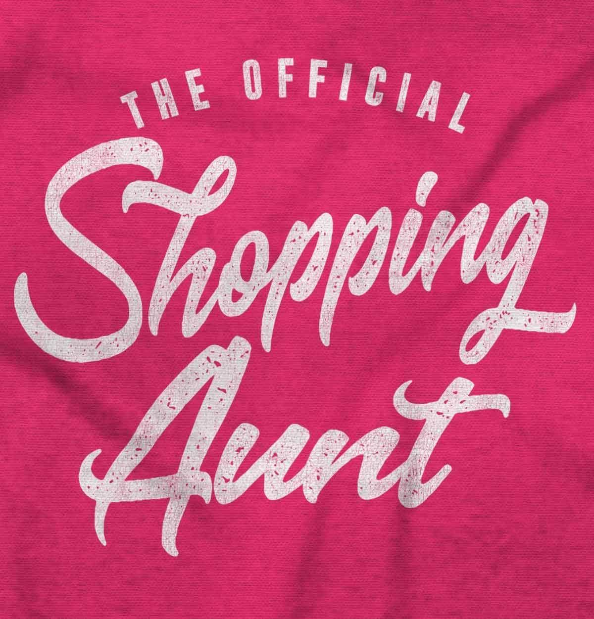 imageBrisco Brands Shopaholic Aunt Cute Cool Fun Auntie Womens Graphic T Shirt TeesHeliconia