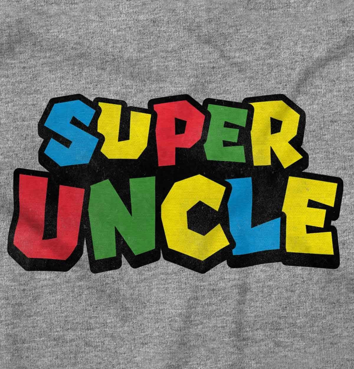 imageBrisco Brands Super Uncle Gamer Nerd Retro Geek Hoodie Hooded Sweatshirt MenSport Grey