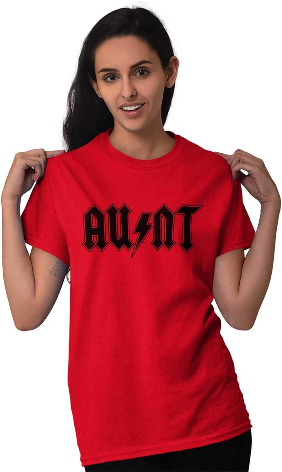 imageCool Auntie Aunt Funny Favorite Cute Womens Graphic T Shirt TeesRed