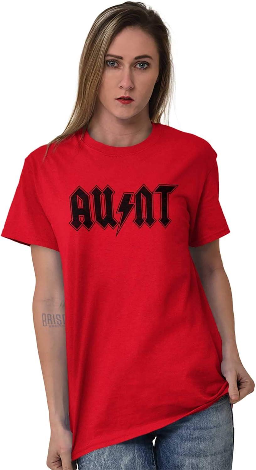 imageCool Auntie Aunt Funny Favorite Cute Womens Graphic T Shirt TeesRed