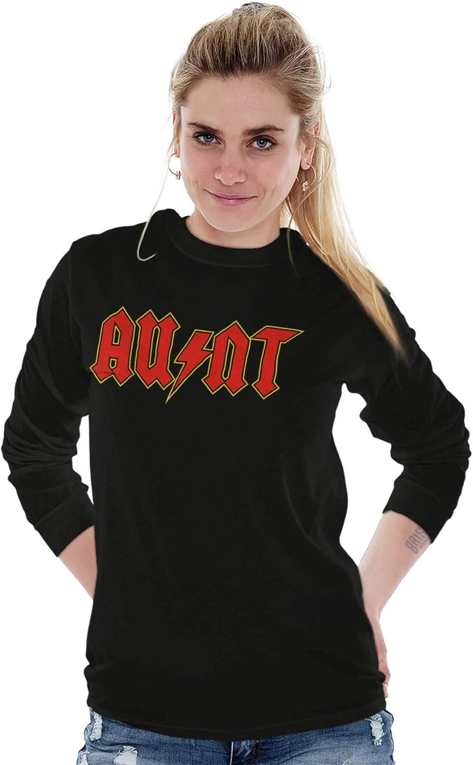 imageCool Auntie Aunt Funny Favorite Cute Womens Long Sleeve T ShirtBlack