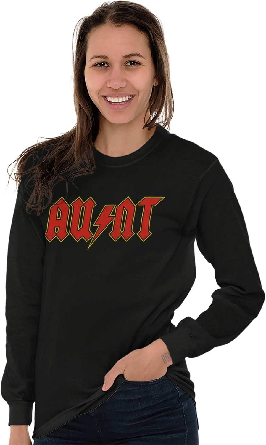imageCool Auntie Aunt Funny Favorite Cute Womens Long Sleeve T ShirtBlack