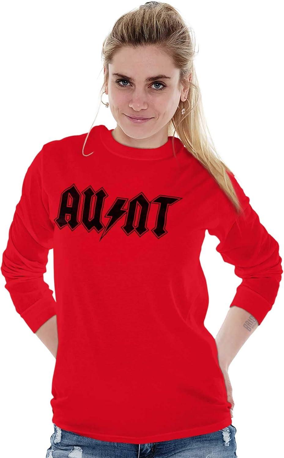 imageCool Auntie Aunt Funny Favorite Cute Womens Long Sleeve T ShirtRed