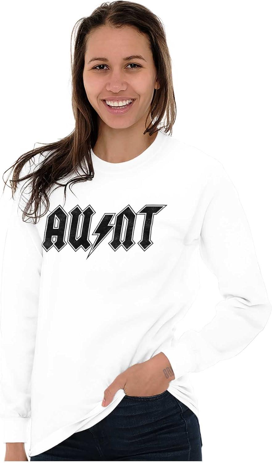 imageCool Auntie Aunt Funny Favorite Cute Womens Long Sleeve T ShirtWhite