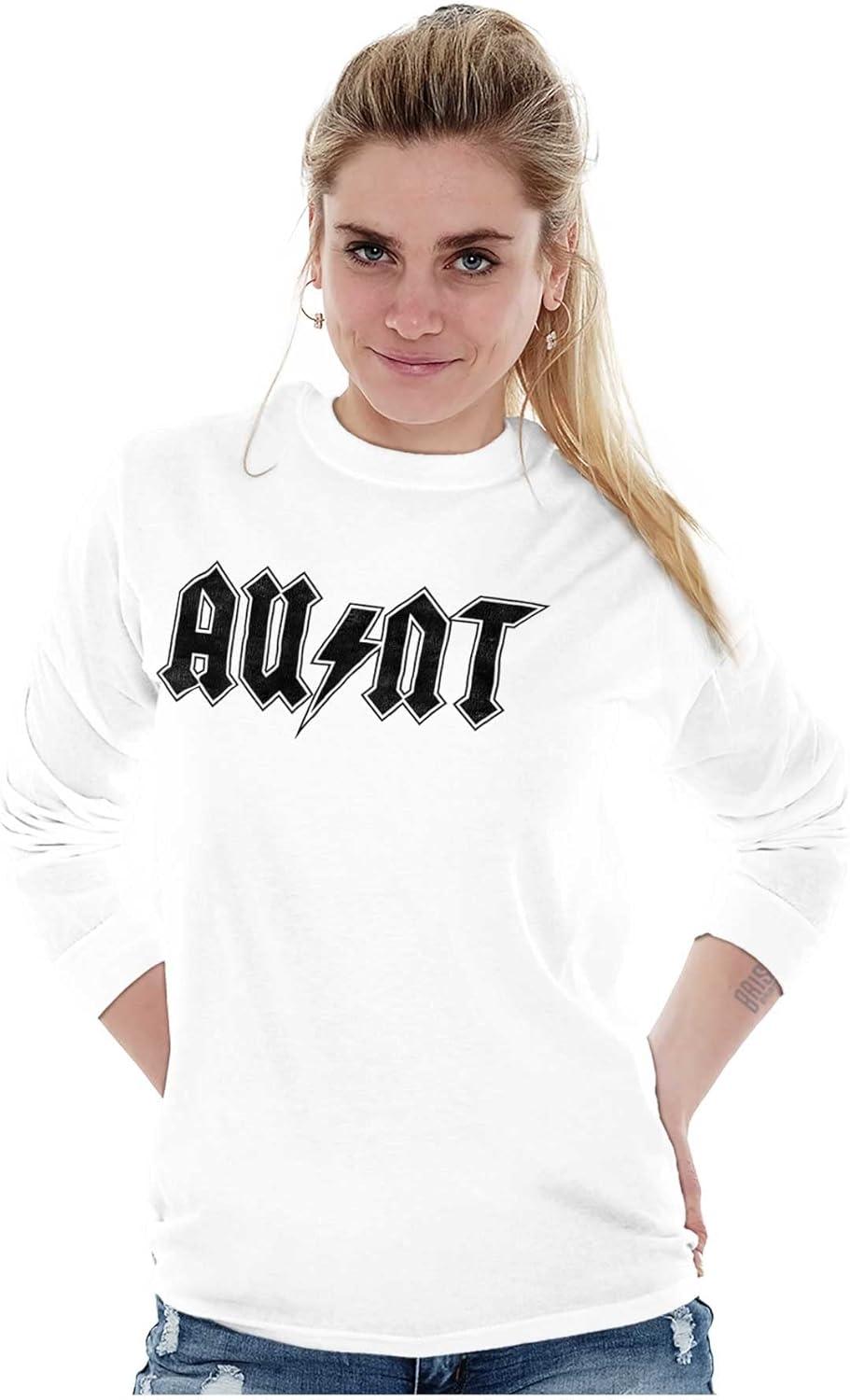 imageCool Auntie Aunt Funny Favorite Cute Womens Long Sleeve T ShirtWhite