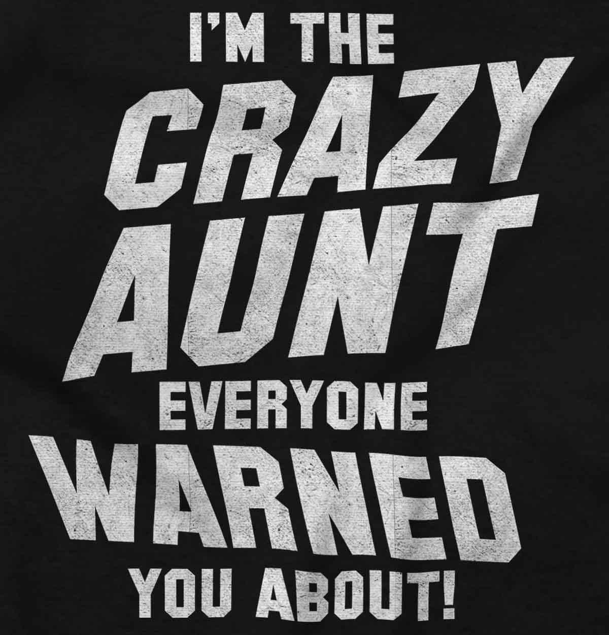 imageCrazy Aunt Funny Fave Auntie Present Womens Graphic T Shirt TeesBlack