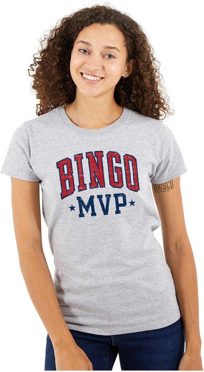 imageFunny Bingo Grandma Grandmother Gigi Womens Slim Fit Graphic TeeSport Grey