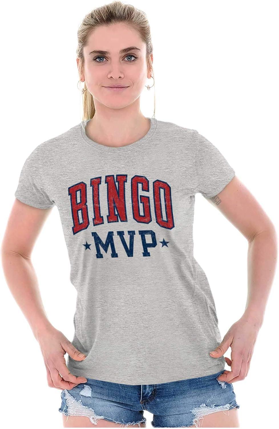 imageFunny Bingo Grandma Grandmother Gigi Womens Slim Fit Graphic TeeSport Grey