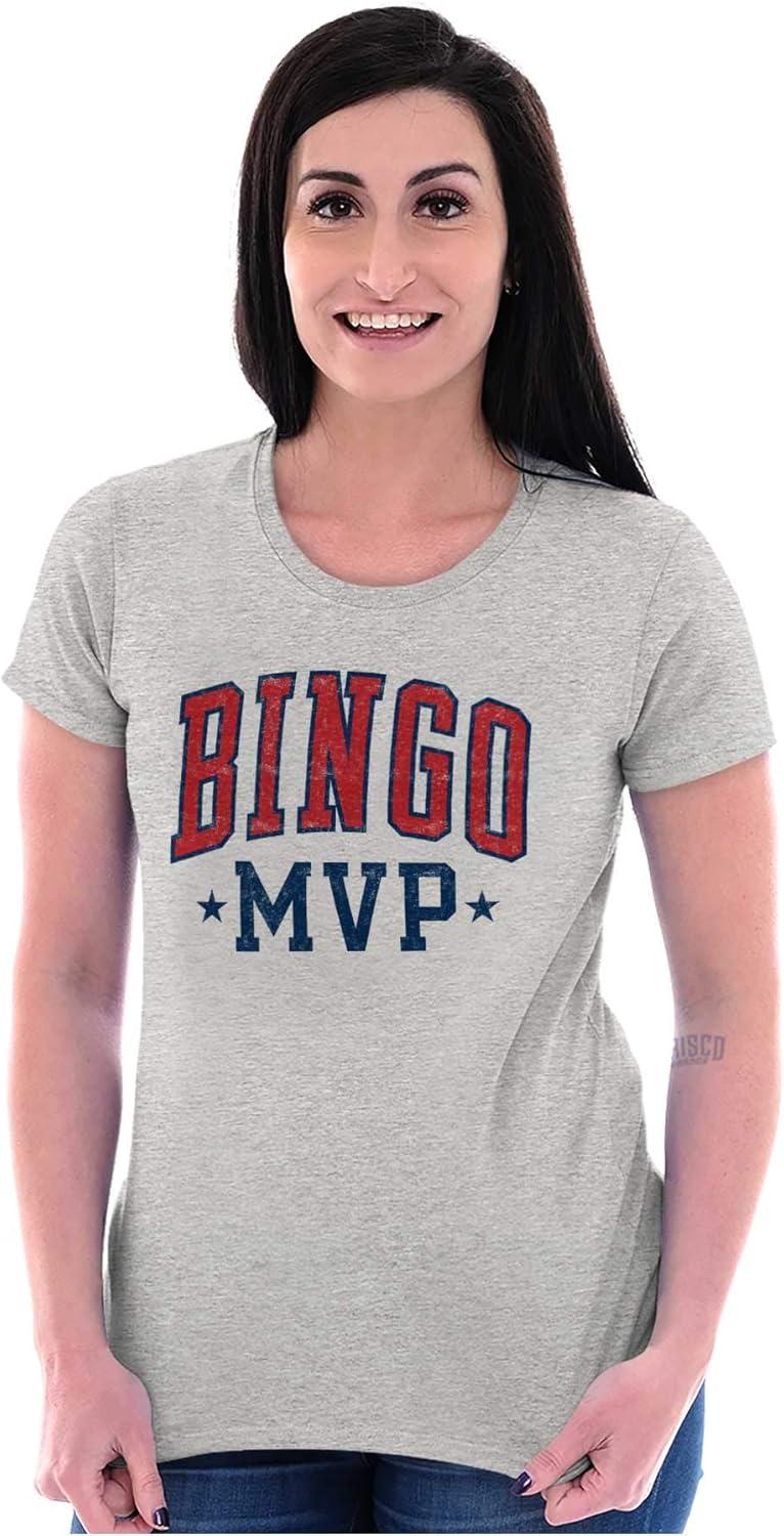 imageFunny Bingo Grandma Grandmother Gigi Womens Slim Fit Graphic TeeSport Grey