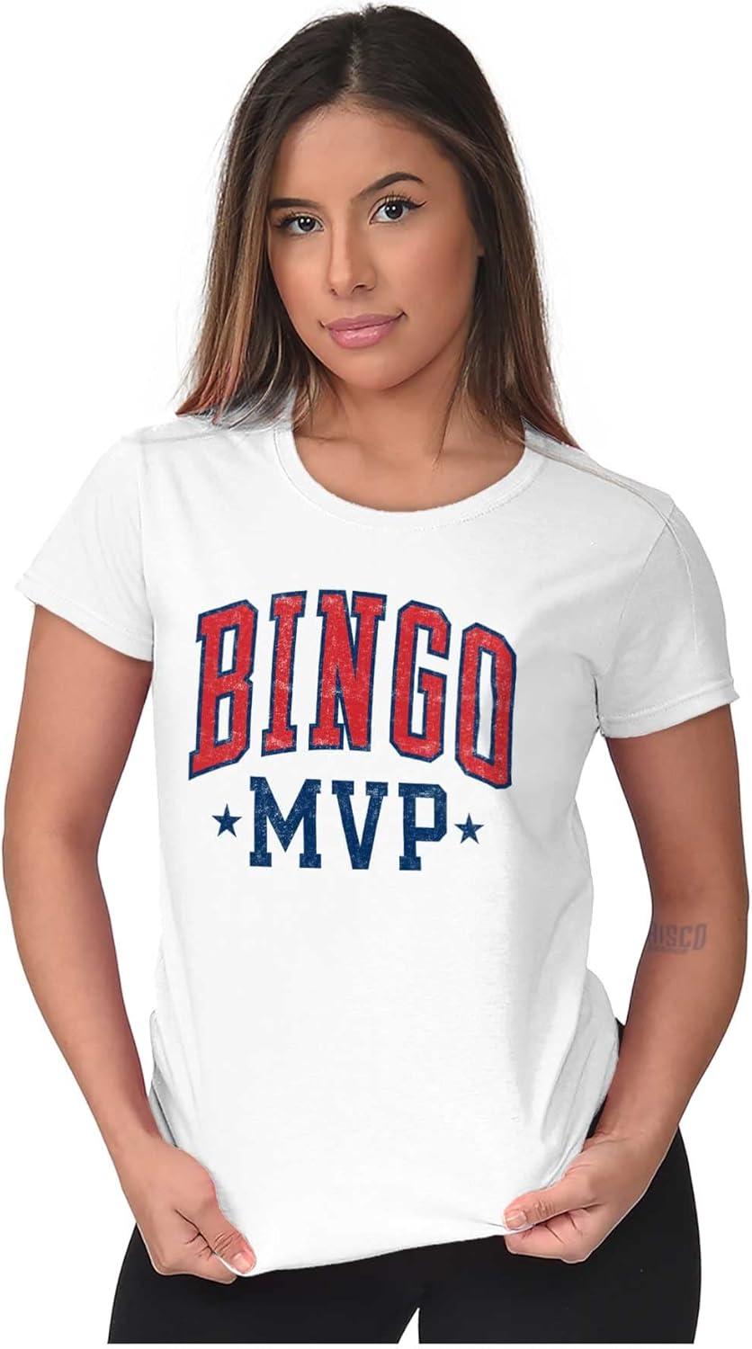 imageFunny Bingo Grandma Grandmother Gigi Womens Slim Fit Graphic TeeWhite