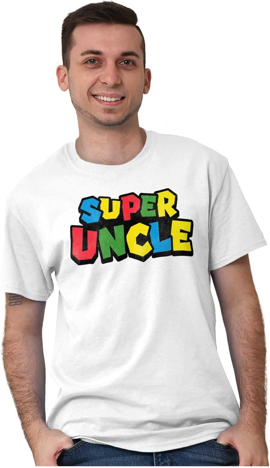 imageSuper Uncle Gamer Nerd Retro Geek Mens Graphic T Shirt TeesWhite