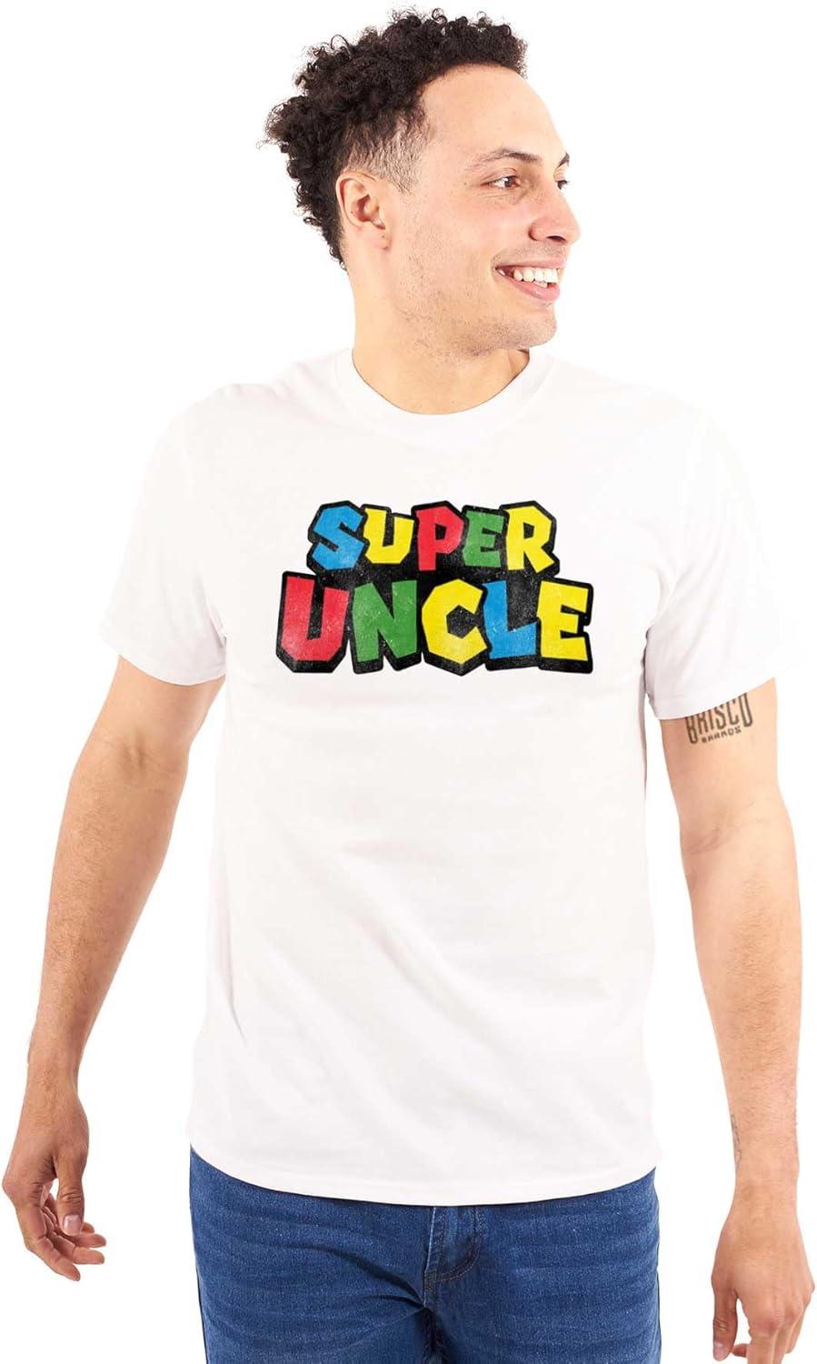 imageSuper Uncle Gamer Nerd Retro Geek Mens Graphic T Shirt TeesWhite