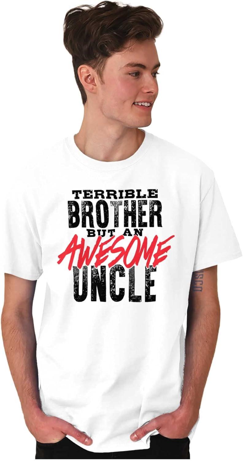 imageTerrible Brother Awesome Uncle Mens Graphic T Shirt TeesWhite