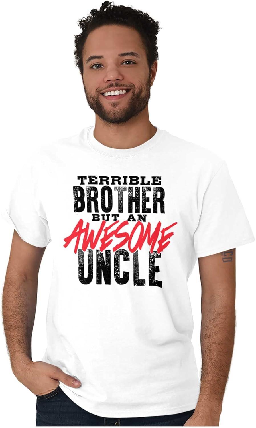 imageTerrible Brother Awesome Uncle Mens Graphic T Shirt TeesWhite