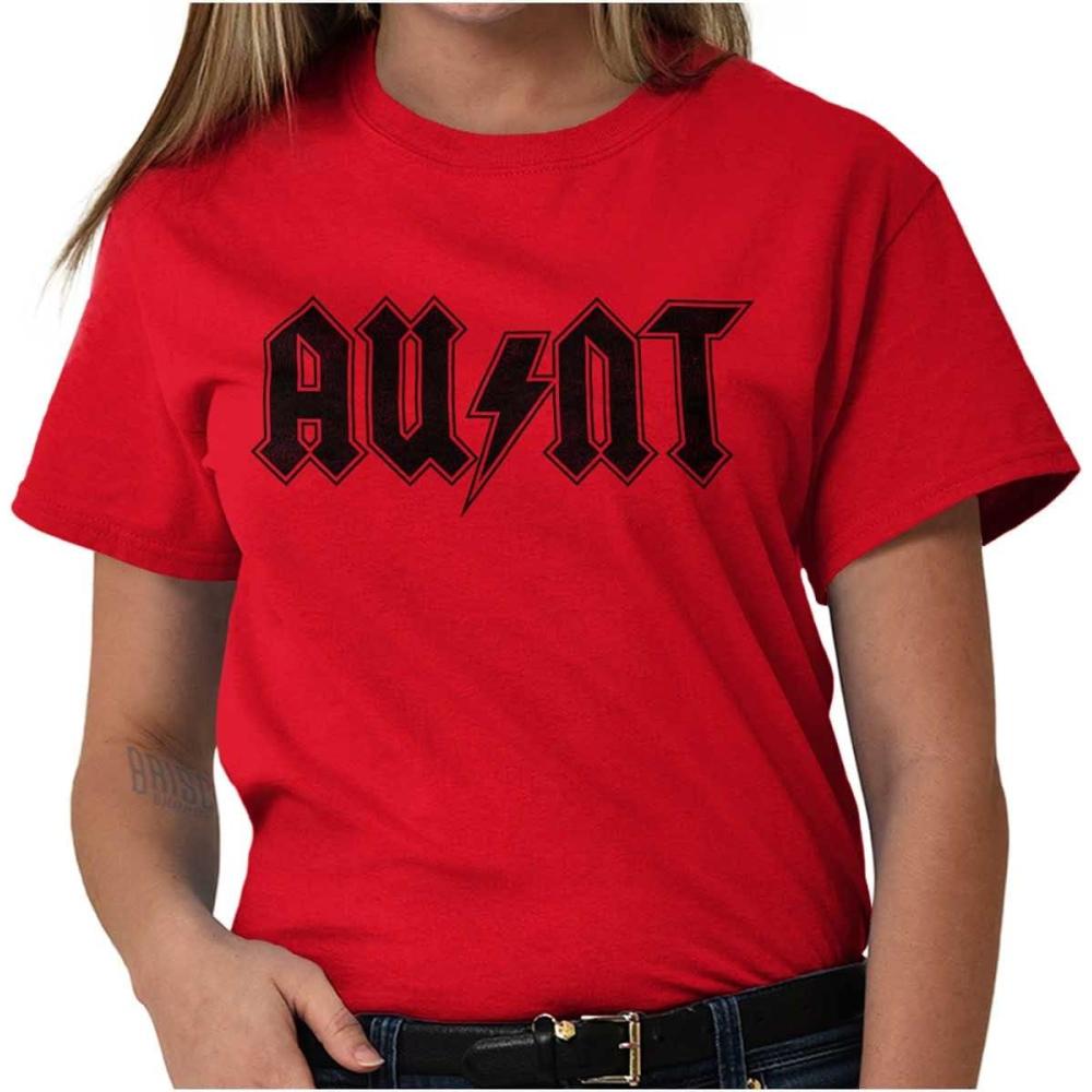 imageCool Auntie Aunt Funny Favorite Cute Womens Graphic T Shirt TeesRed