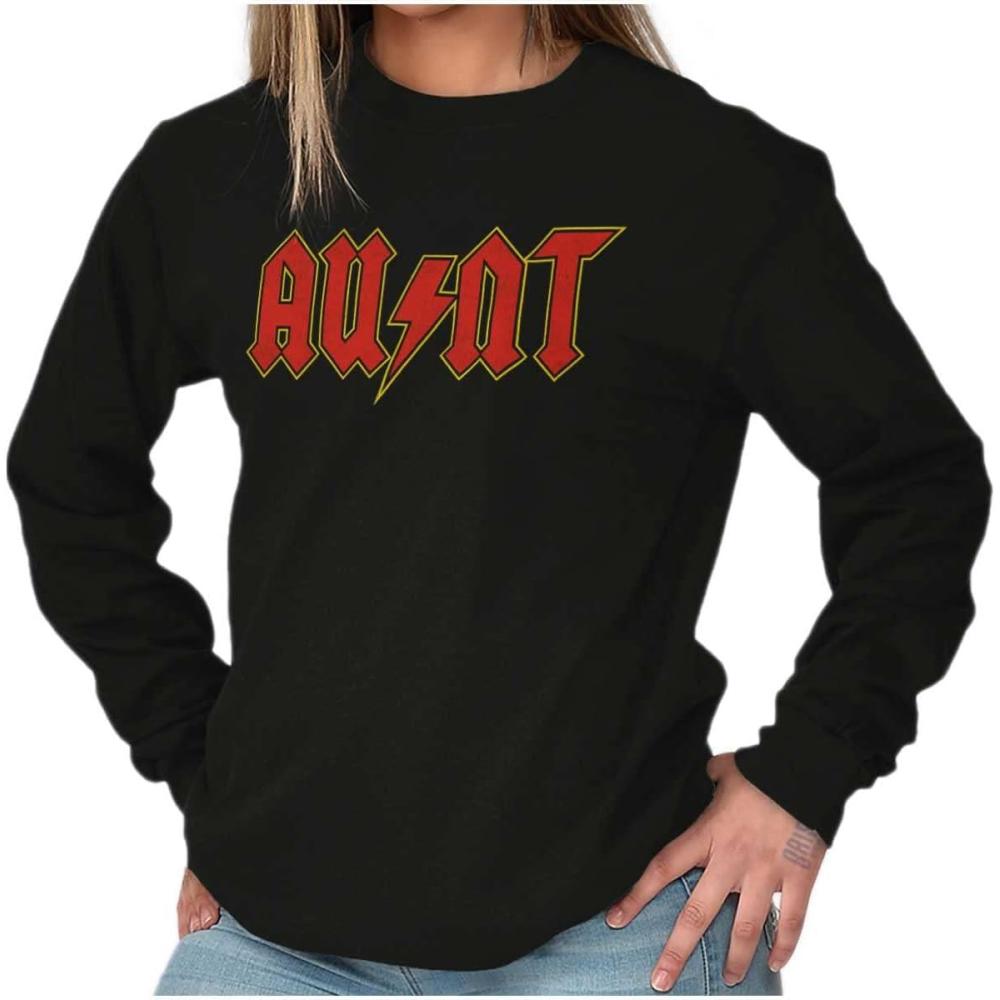 imageCool Auntie Aunt Funny Favorite Cute Womens Long Sleeve T ShirtBlack