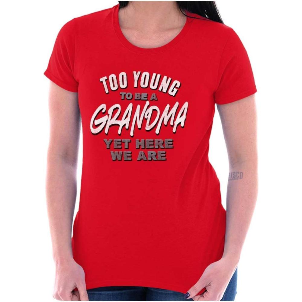 imageGrandma Granny Gigi Funny Cute Joke Womens Slim Fit Graphic TeeMaroon