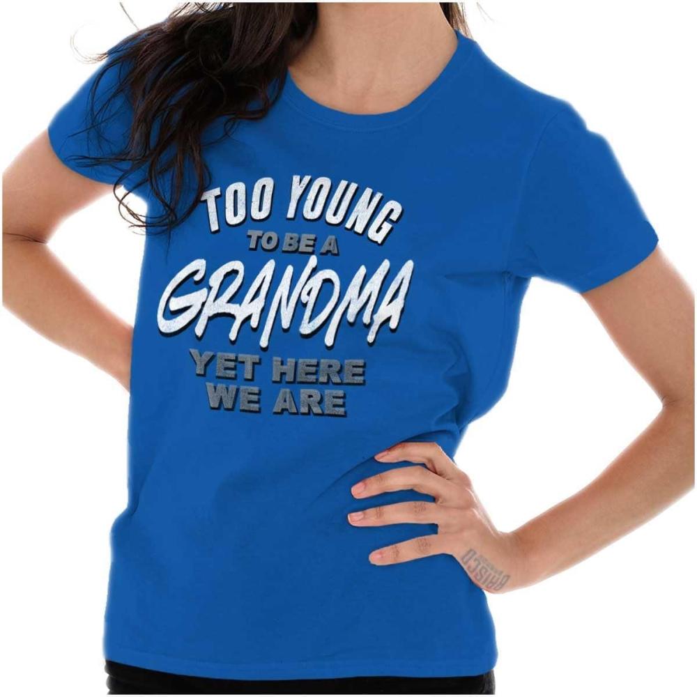 imageGrandma Granny Gigi Funny Cute Joke Womens Slim Fit Graphic TeeSapphire