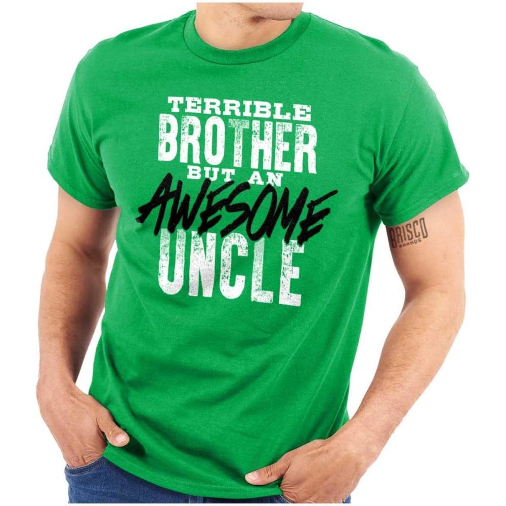 imageTerrible Brother Awesome Uncle Mens Graphic T Shirt TeesIrish Green