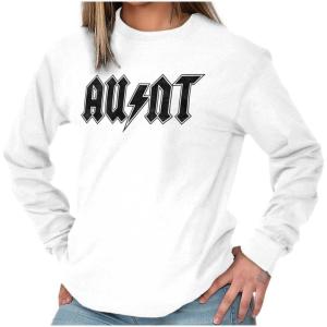 Cool Auntie Aunt Funny Favorite Cute Women’s Long Sleeve T Shirt(White)