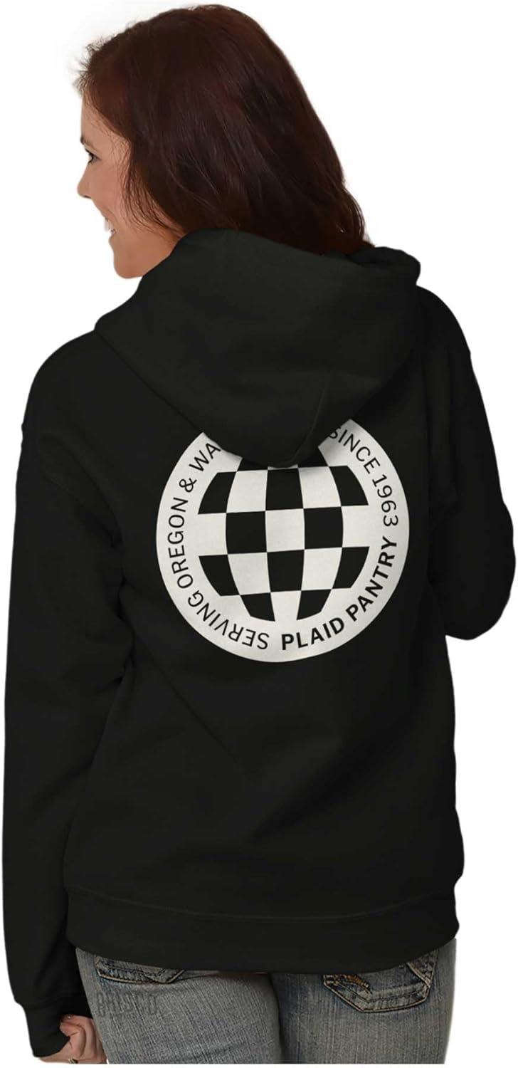 imageBrisco Brands Plaid Pantry Since 1963 Checker Logo Hoodie Sweatshirt Women MenBlack