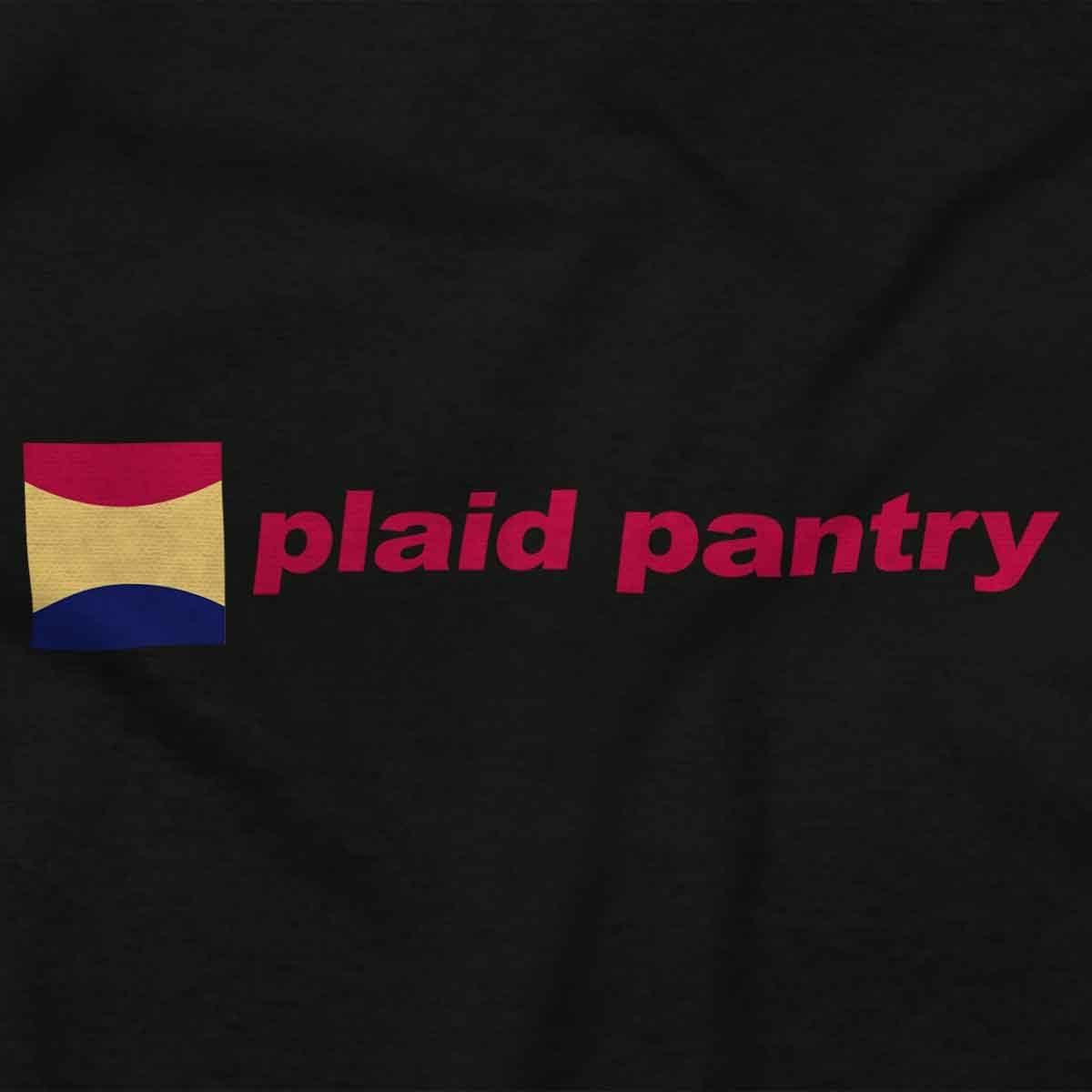 imageBrisco Brands Plaid Pantry Store Minimalist Logo Sweatshirt for Men or WomenBlack