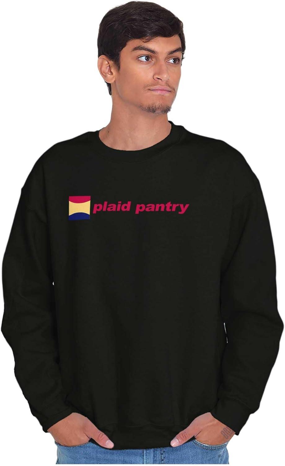 imageBrisco Brands Plaid Pantry Store Minimalist Logo Sweatshirt for Men or WomenBlack