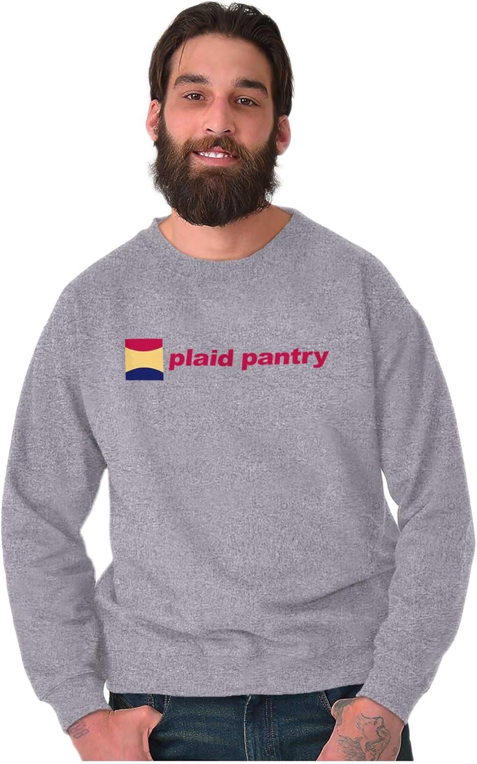 imageBrisco Brands Plaid Pantry Store Minimalist Logo Sweatshirt for Men or WomenSport Grey