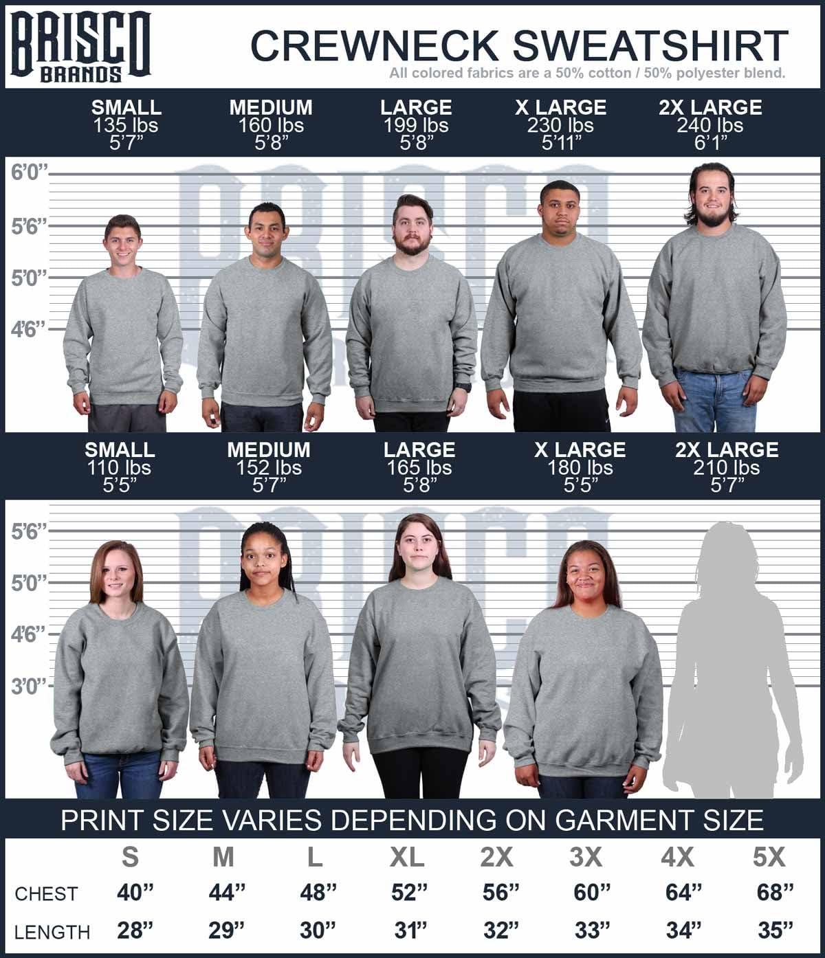 imageBrisco Brands Plaid Pantry Store Minimalist Logo Sweatshirt for Men or WomenSport Grey