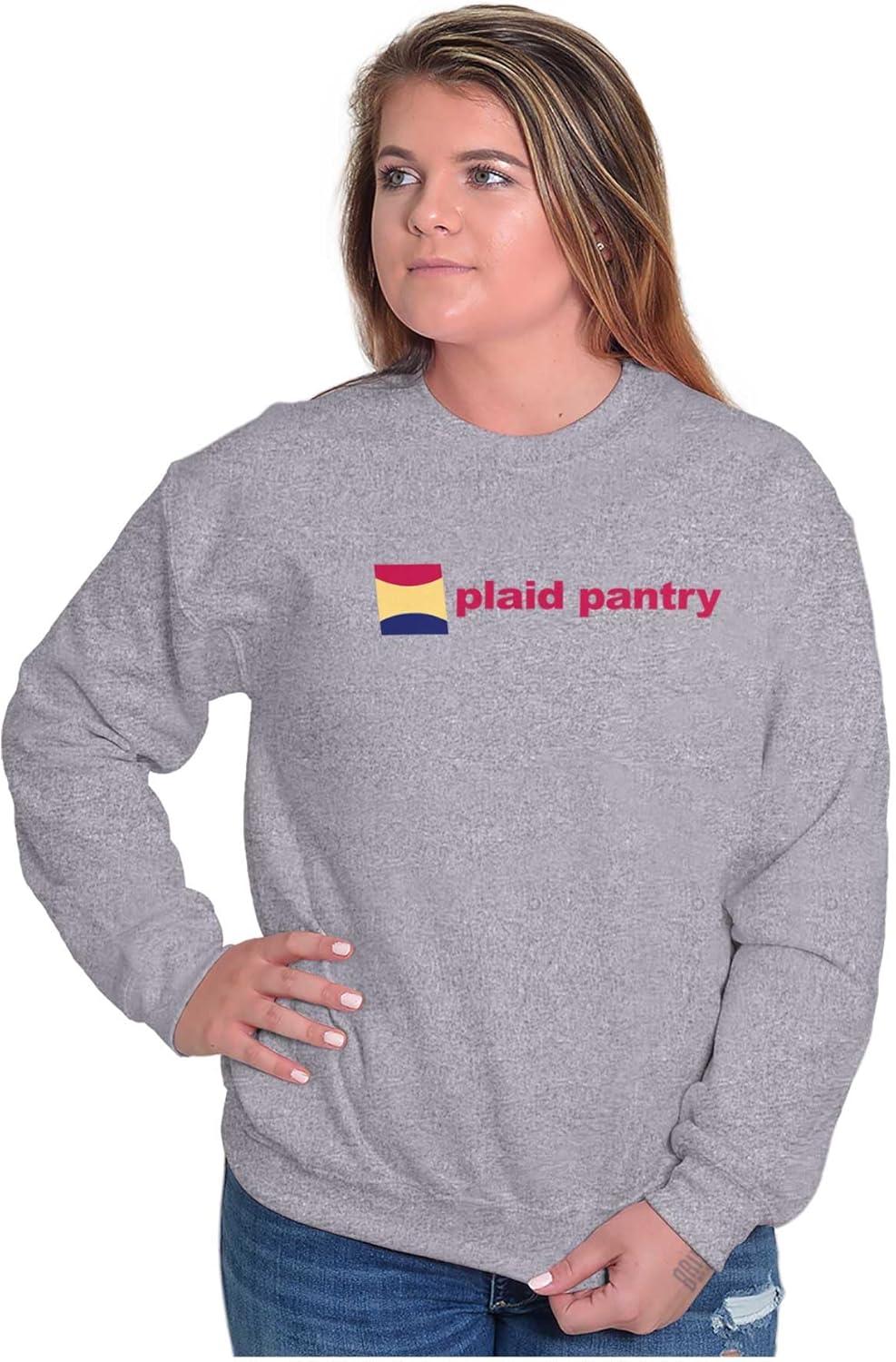 imageBrisco Brands Plaid Pantry Store Minimalist Logo Sweatshirt for Men or WomenSport Grey