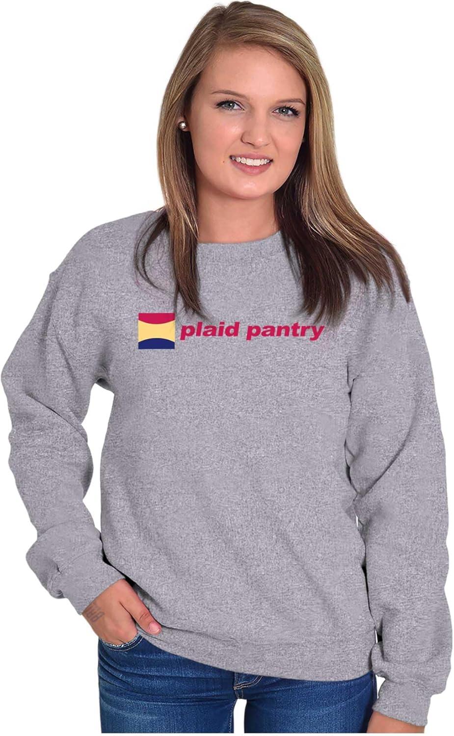 imageBrisco Brands Plaid Pantry Store Minimalist Logo Sweatshirt for Men or WomenSport Grey