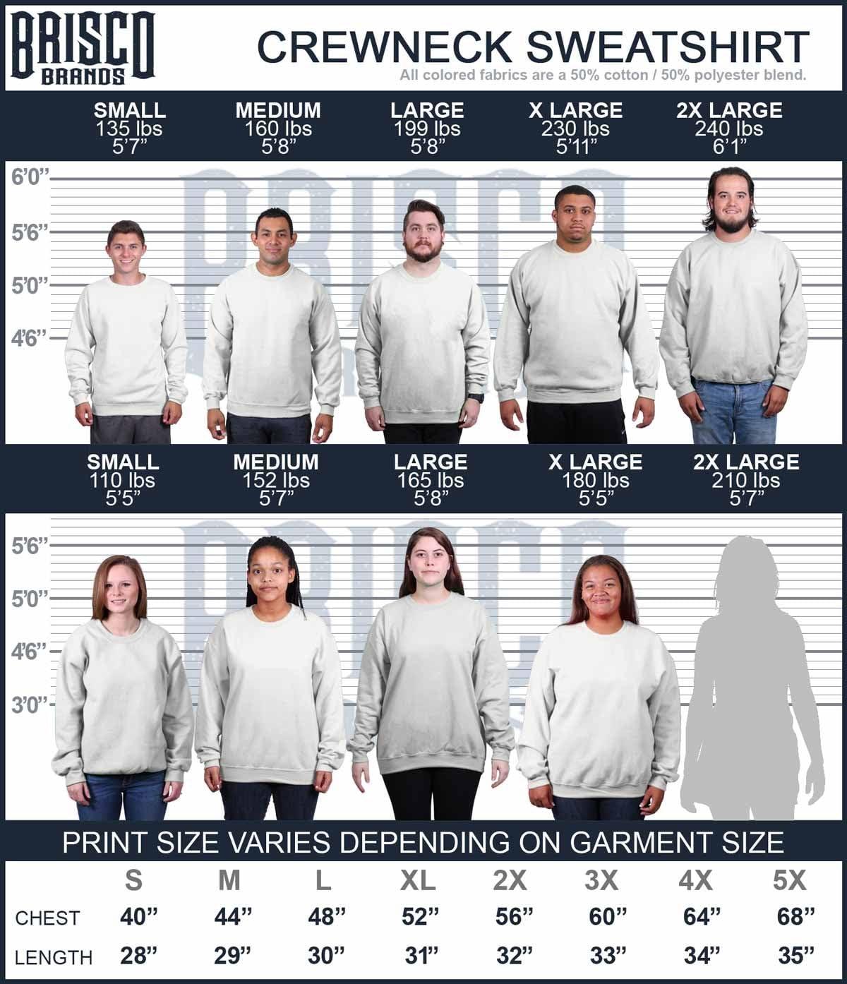imageBrisco Brands Plaid Pantry Store Minimalist Logo Sweatshirt for Men or WomenWhite