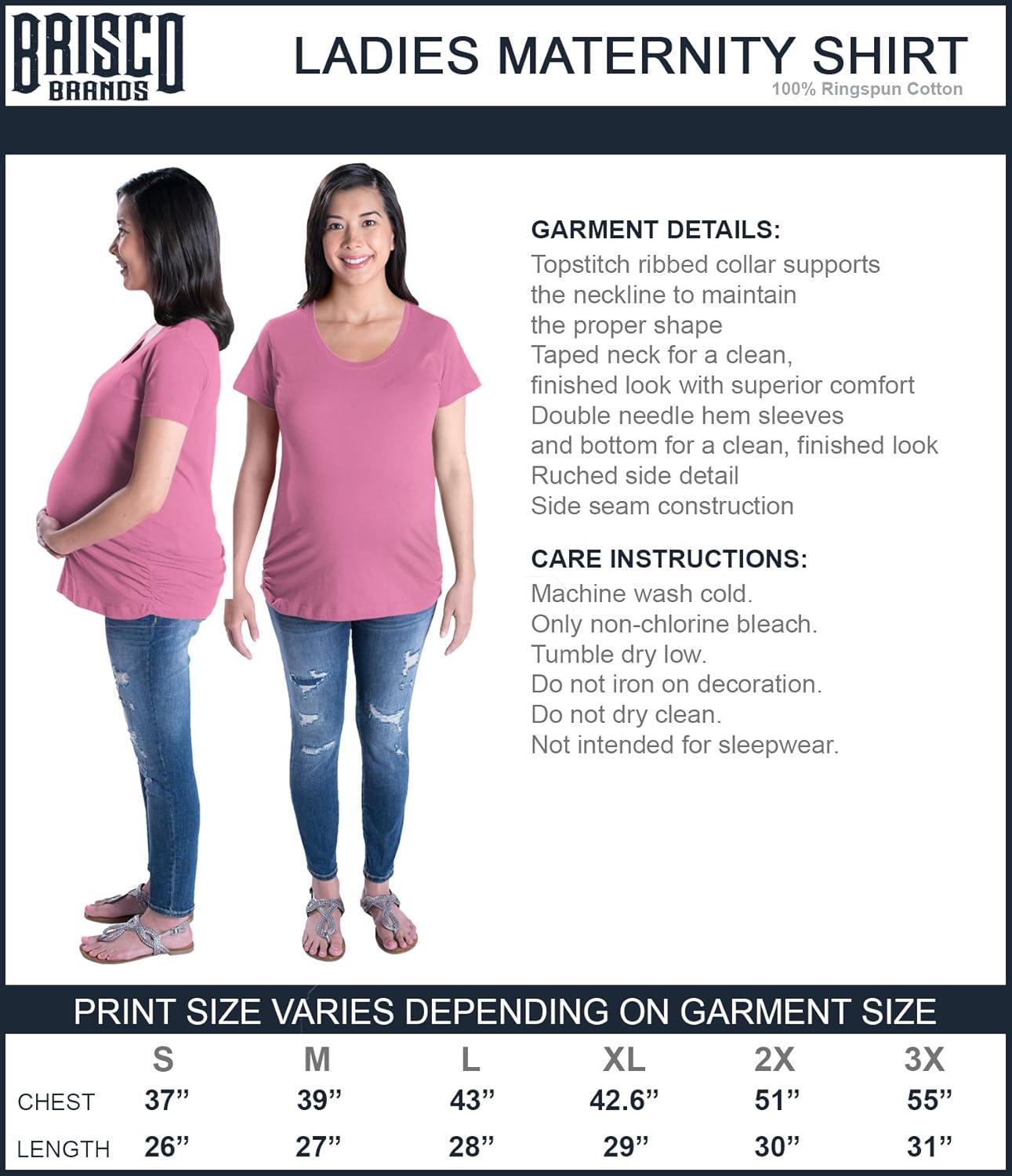 imageBrisco Brands Womens Maternity First Time Mommy Cute Pregnancy T Shirt TeePink